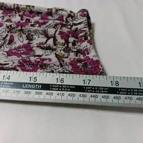 Billabong Flowered Tunic, long-sleeved  Boho Beachy - Picture 7 of 9